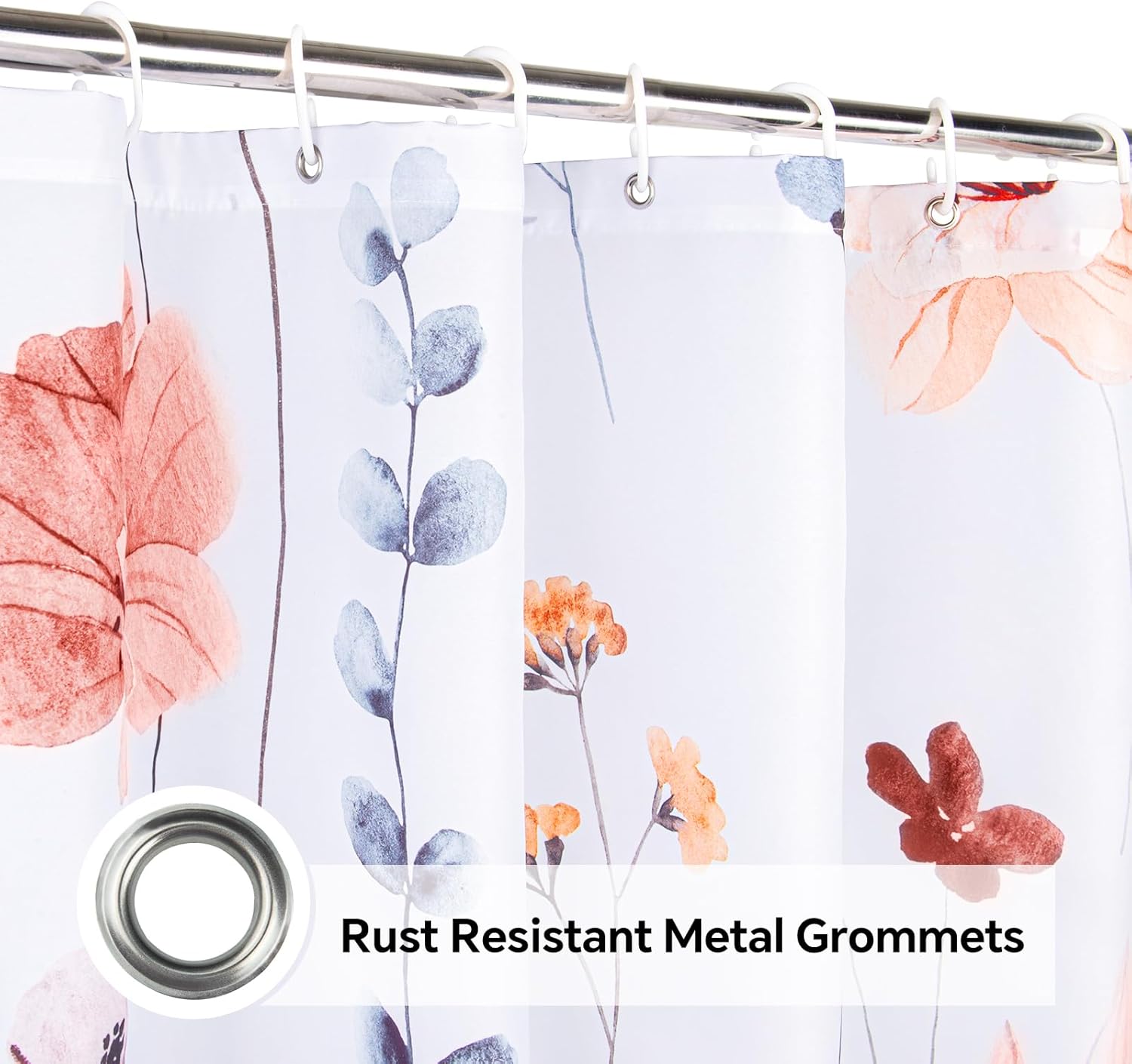 Thumbnail 2 de QiyI Watercolor Floral Shower Curtain 72 x 72