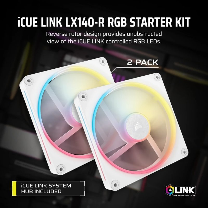 Thumbnail 1 de Corsair iCUE LINK LX140-R RGB 140 mm