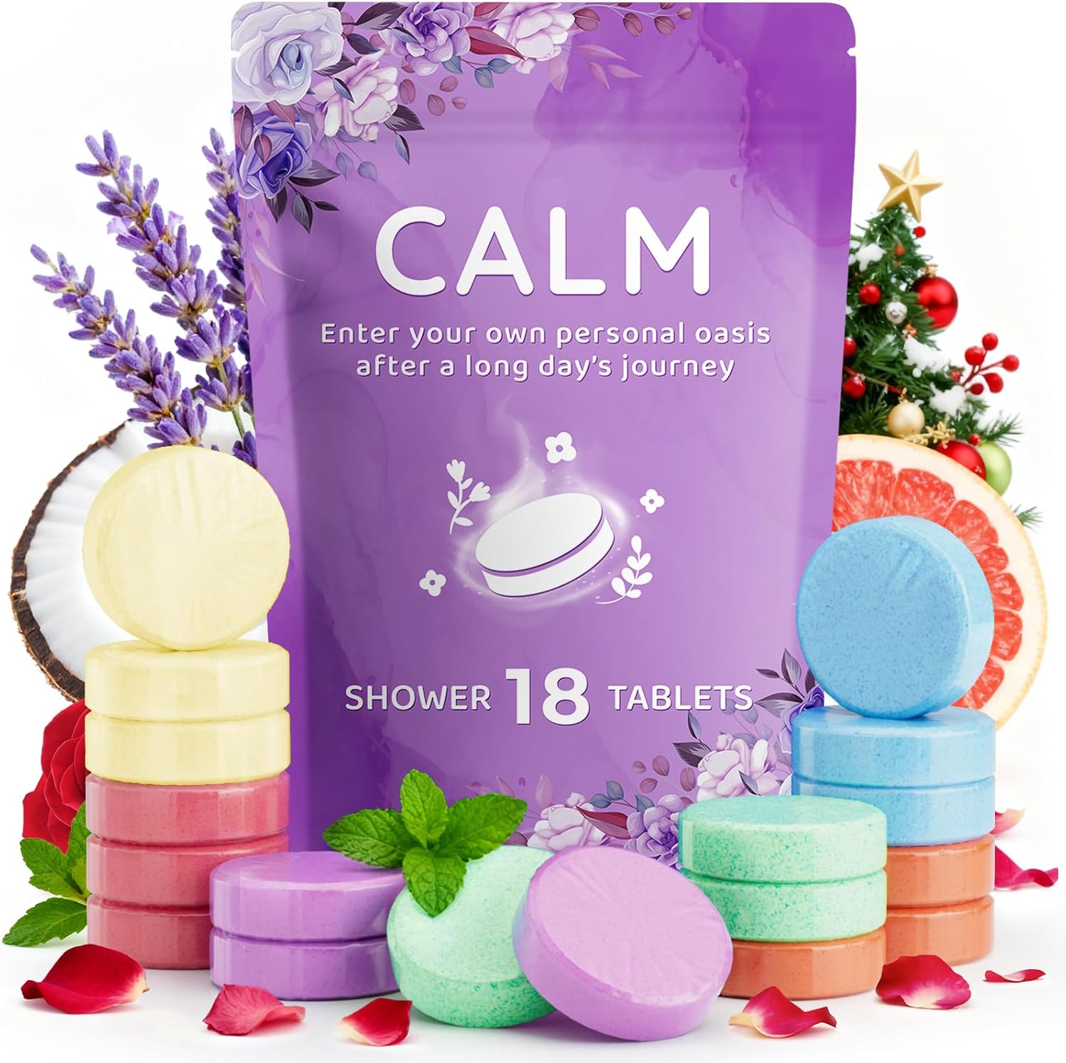 Detalle de DeckTheHalls Shower Steamers 18-Pack