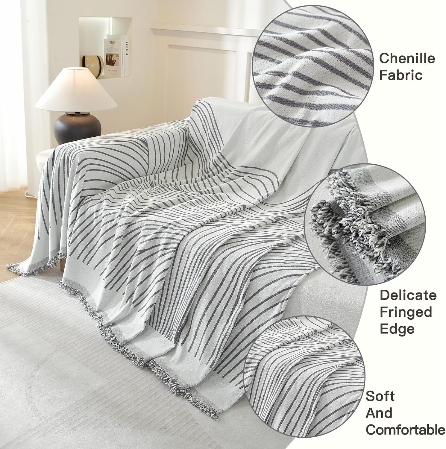 Detalle 2 de YSTELLAA Funda Sofá 3 Plazas 180×340 cm