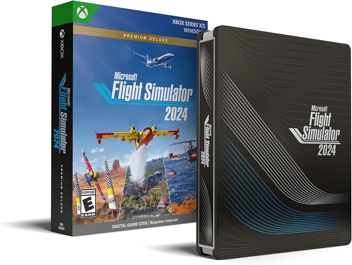 Detalle de Microsoft Flight Simulator Premium Deluxe Steelbook Edition – per PC e Xbox Series X|S