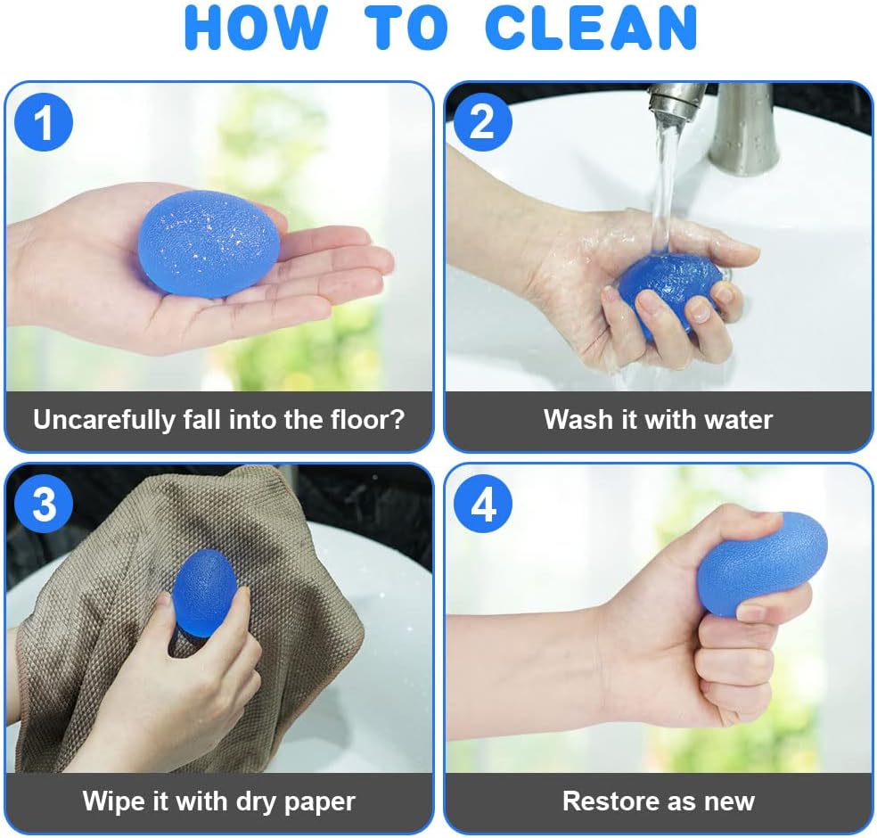 Detalle de Vicloon Palla Antistress 4 pezzi – Palline per la presa con 4 livelli di resistenza