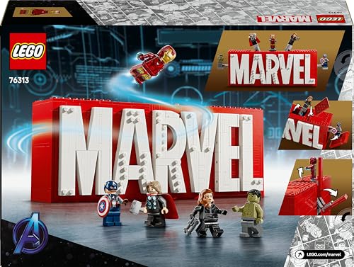 Thumbnail 11 de LEGO Marvel Logo e Minifigure: set 76313, il logo Marvel con 5 leggende Avengers in 3D