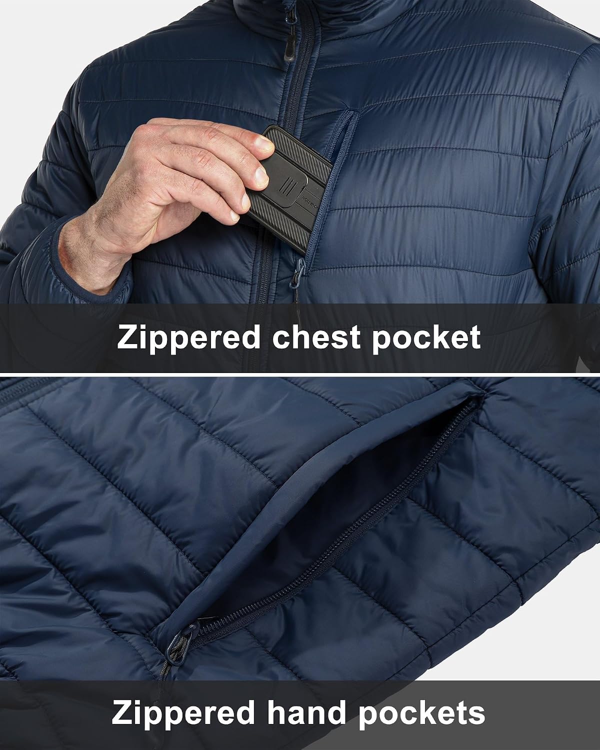Thumbnail 3 de 33,000ft Herren Steppjacke Leichte Übergangsjacke