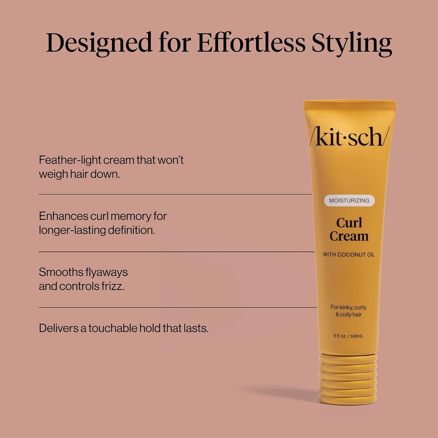Thumbnail 5 de Kitsch Moisturizing Curl Cream for Curly Hair (Lightweight, Frizz Control & Shine) – 5.3 oz