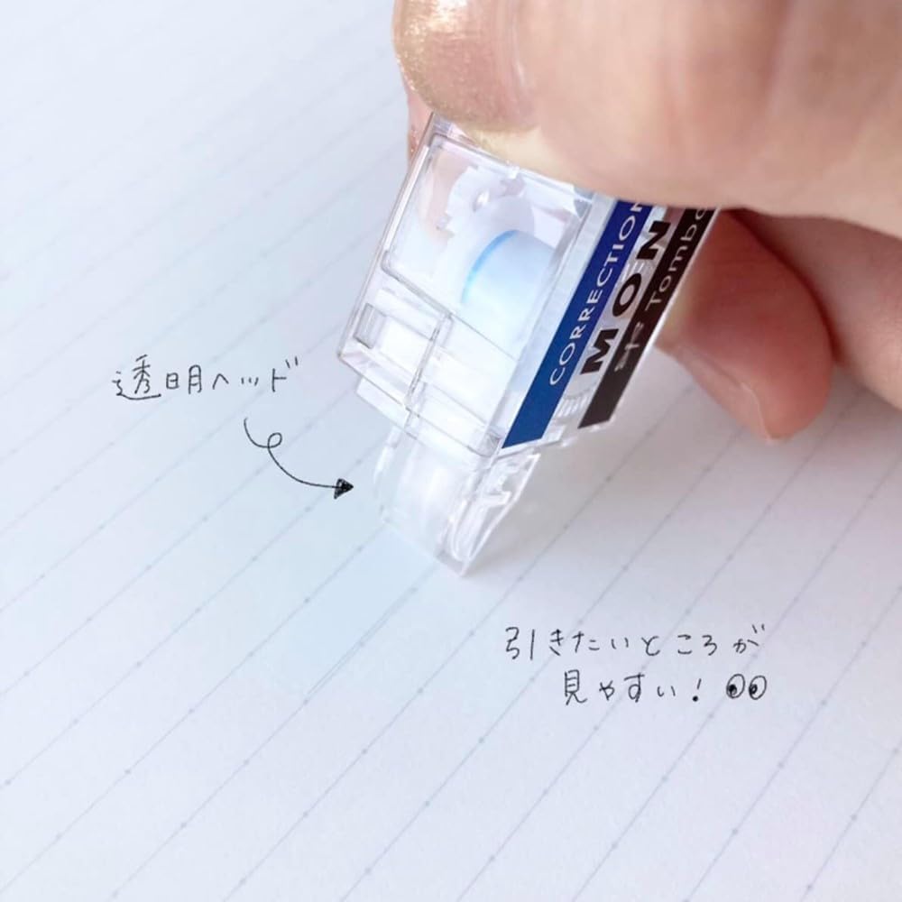 Detalle 2 de トンボ鉛筆 MONO ポケット修正テープ 5mm幅・4m オレンジ 5個パック CT-CM5C51L-5P