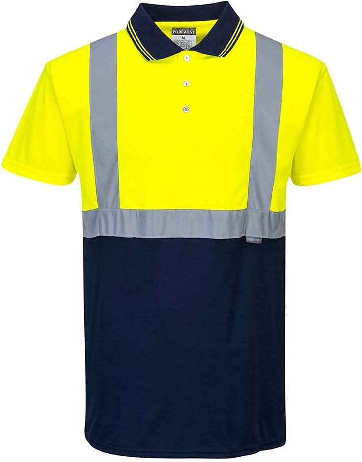 Thumbnail 6 de Portwest S479ONRM polo con maniche corte alta visibilità arancione/navy (taglia M)
