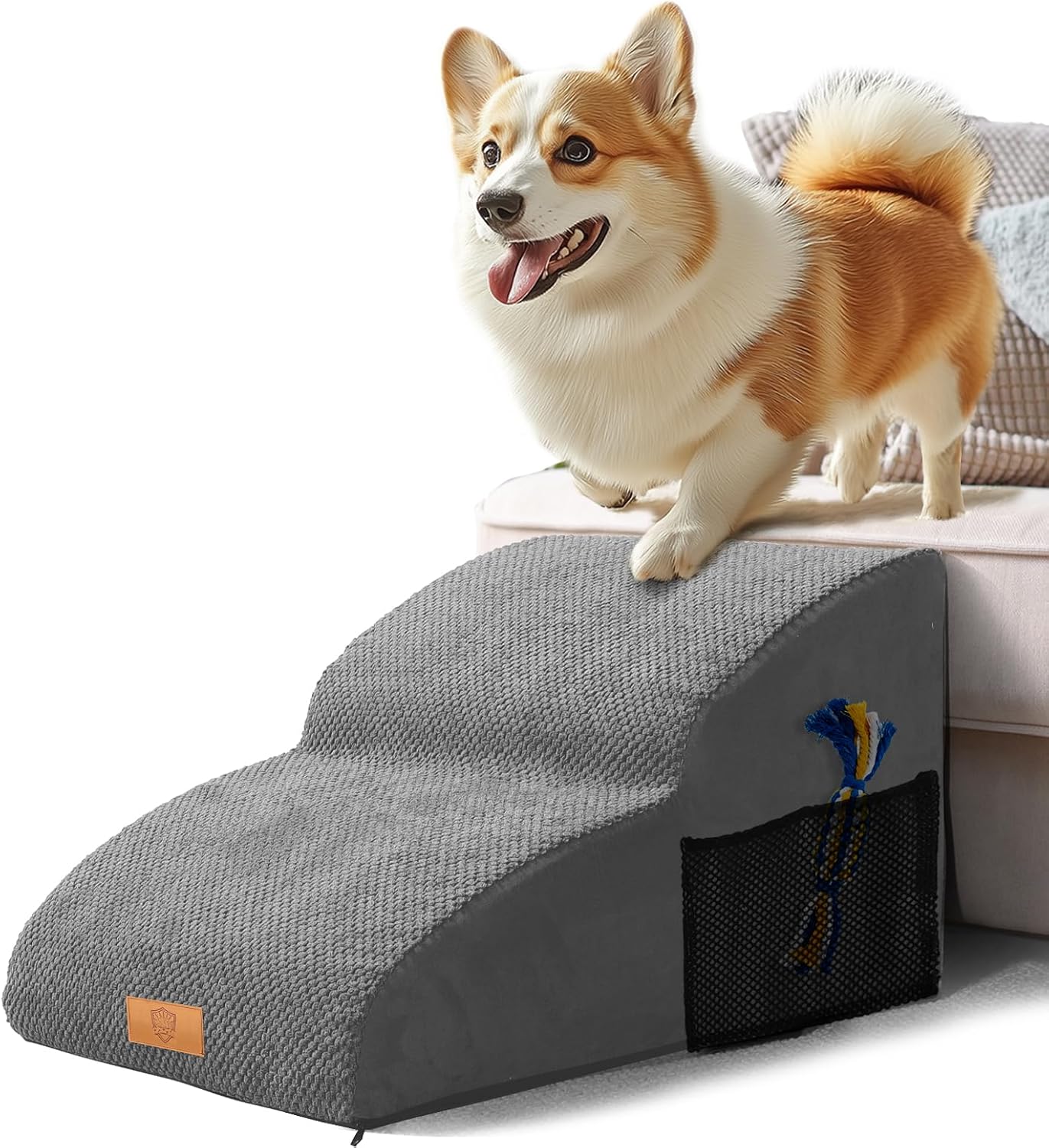 Imagen de Masthome 2-Step Extended Waterproof Dog Stairs for Small Dogs – 55x40x30 cm en OfertitasTOP