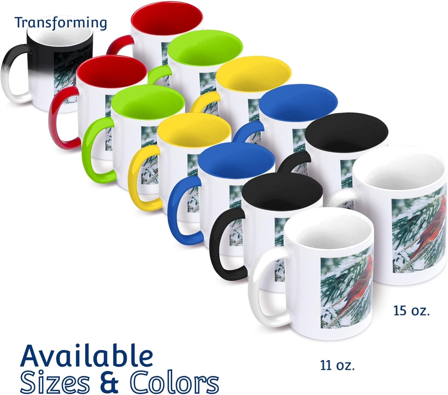 Thumbnail 6 de 3dRose “Im a swim coach, whats your super power” 11oz Two-Tone Blue Mug