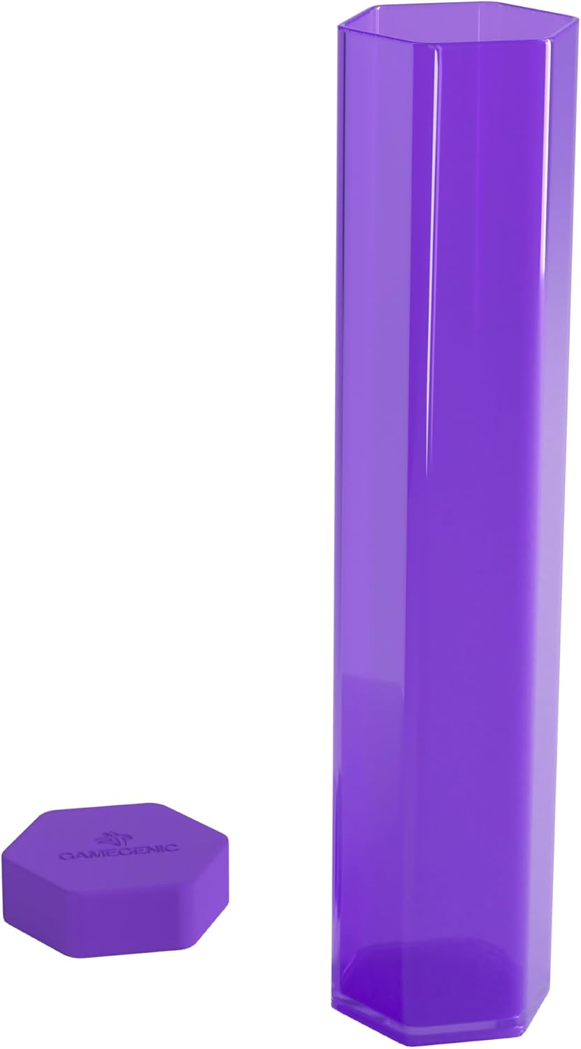 Detalle de Gamegenic Playmat Tube Purple: tappetino esagonale viola per tavoli da gioco, protezione non acida