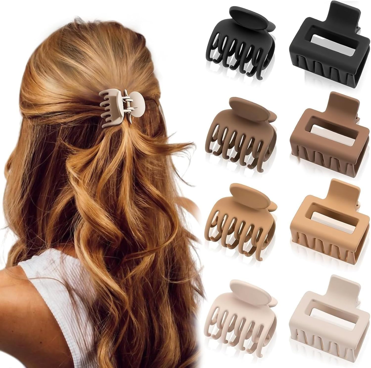 Thumbnail 6 de Aucuu 8 Pezzi Mini Mollette Capelli Donna – Mollettone Antiscivolo con Denti a Doppia Riga