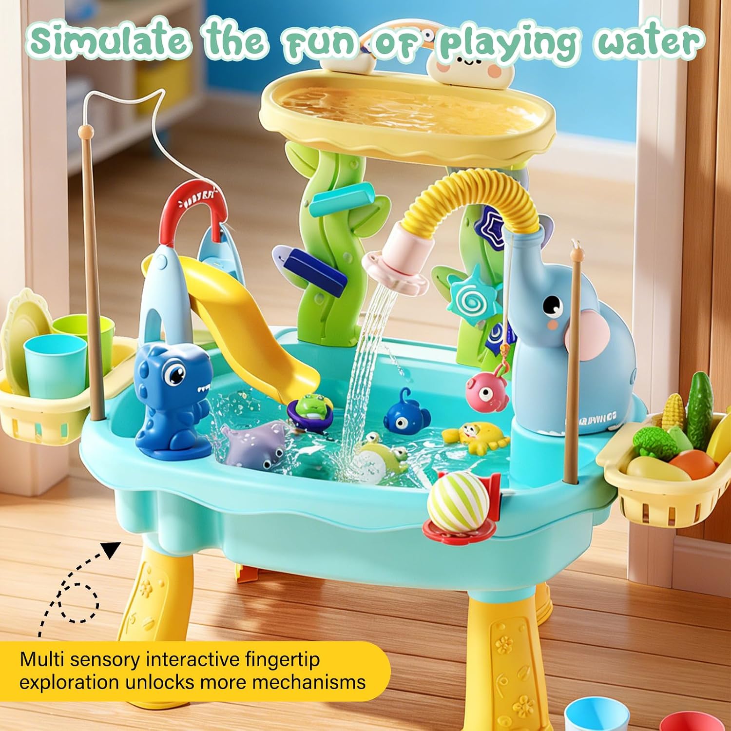 Thumbnail 6 de NOPROB 2027 Upgraded Toddlers Water Table with Electric Pump — 4-in-1 Play Station for 18 Months to 8 Years (Blue)