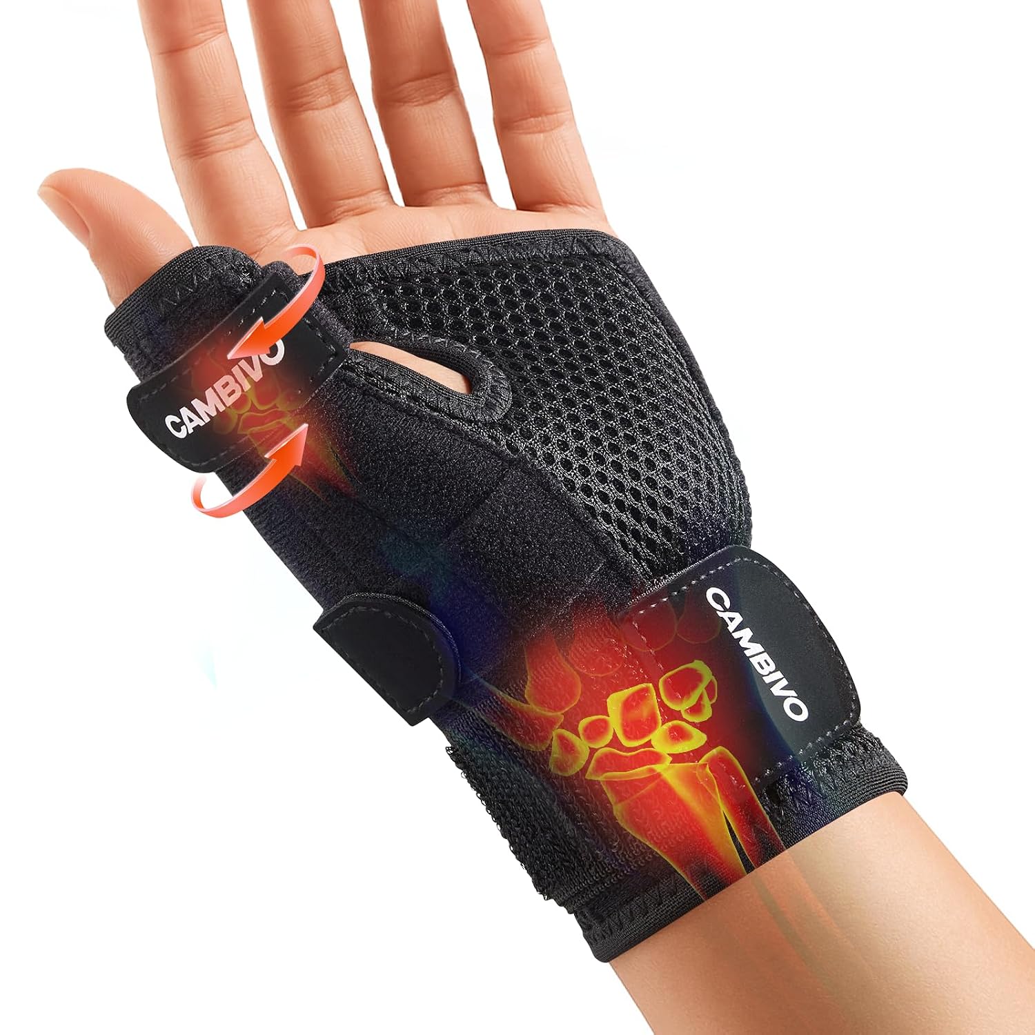 Detalle de CAMBIVO Muñequera pulgar L/XL para rizartrosis