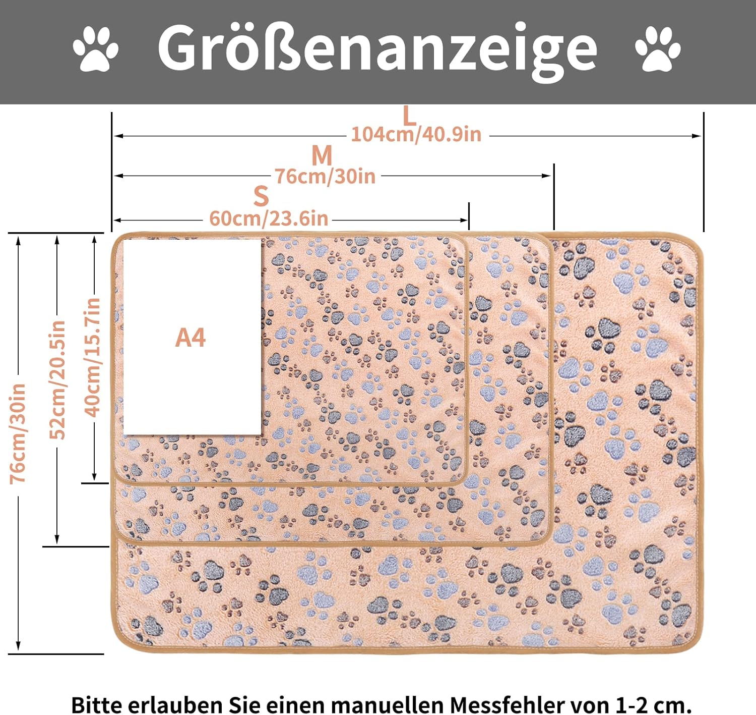 Thumbnail 6 de Demigeat Hundedecke & Katzendecke im 3er-Set – flauschig, waschbar für kleine bis mittlere Hunde und Katzen