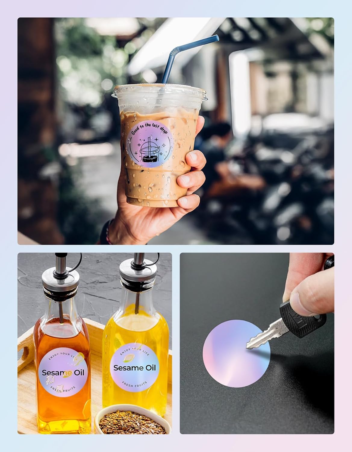 Thumbnail 4 de MUNBYN 50x50mm Gradient Round Thermal Labels 750 📦