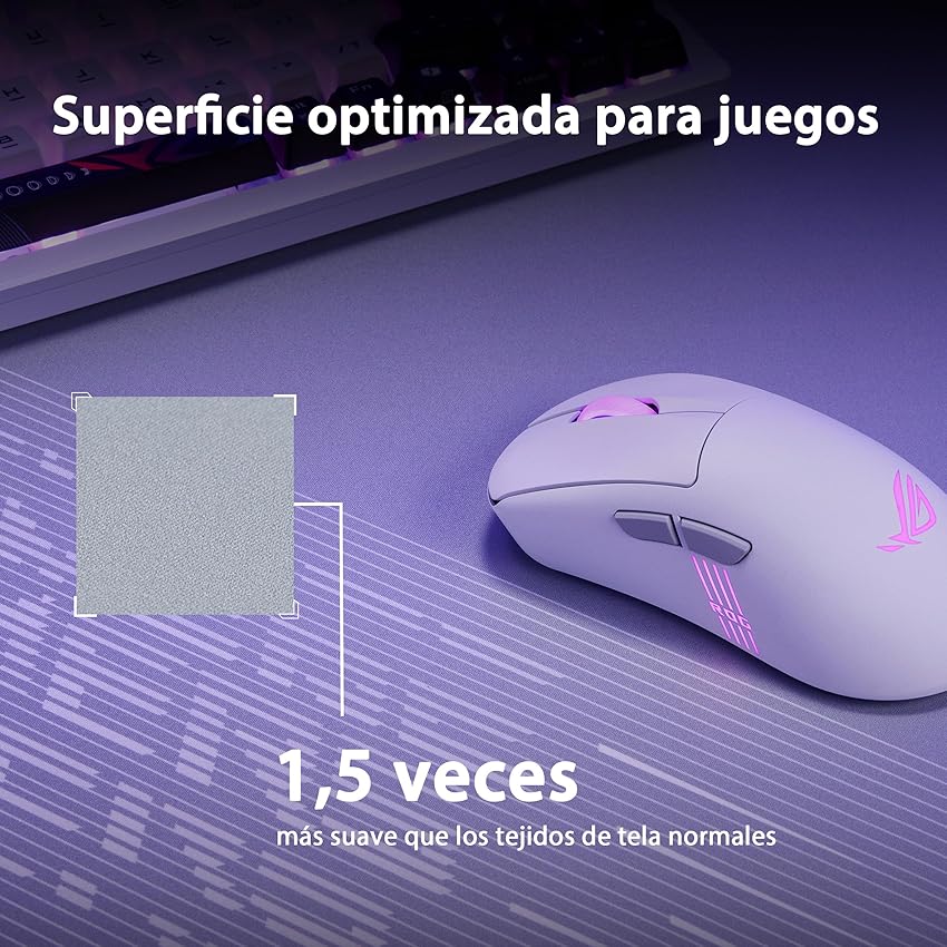 Thumbnail 1 de ASUS ROG Scabbard II Arctic Gray XXL alfombrilla 400 x 900 mm 🖱