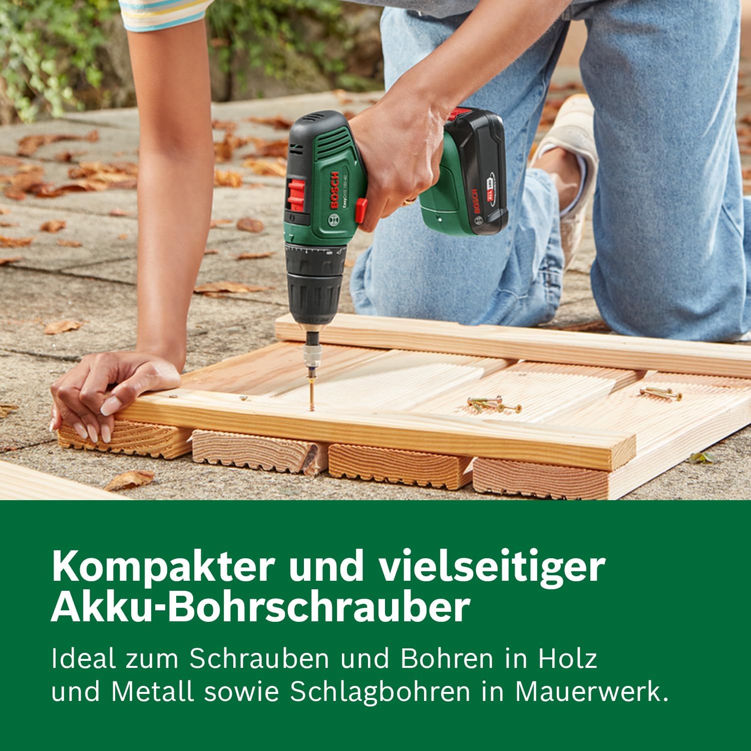 Thumbnail 2 de Bosch Akkuschrauber EasyDrill 18V-40 – Schrauben oder Bohren in Holz, Metall und Kunststoff (mit Koffer)