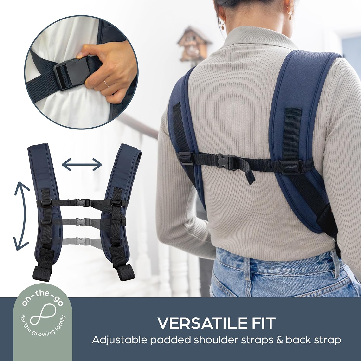 Thumbnail 3 de Dreambaby On-The-Move 3-in-1 Baby Carrier (Facing In, Facing Out, Backpack Carry) – Lightweight & Breathable