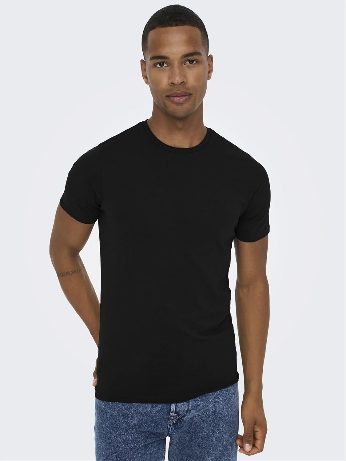 Thumbnail 6 de Only & Sons ONSBASIC 2-Pack T-Shirt – Slim Fit, 95% Baumwolle, 5% Elasthan