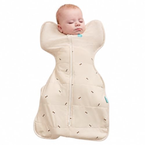 Detalle de Love To Dream Swaddle Up Transition Bag NB 2.2–3.8kg, Bees Oatmeal, 2.5 Tog