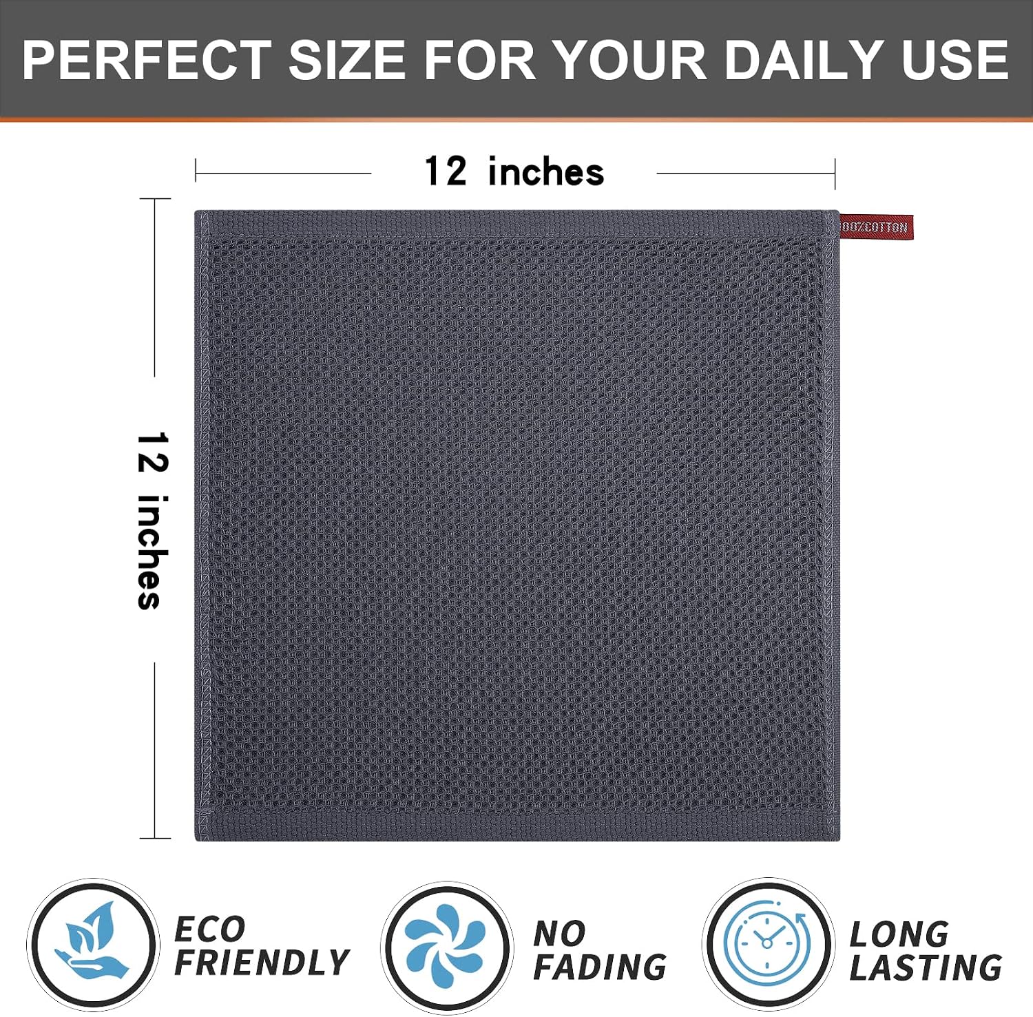 Thumbnail 4 de Kitinjoy 100% Cotton Dish Cloths 12x12