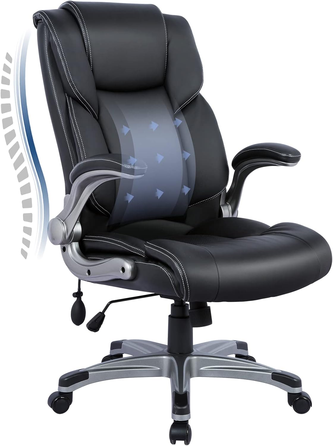 Detalle de COLAMY Bürostuhl Ergonomisch Chefsessel