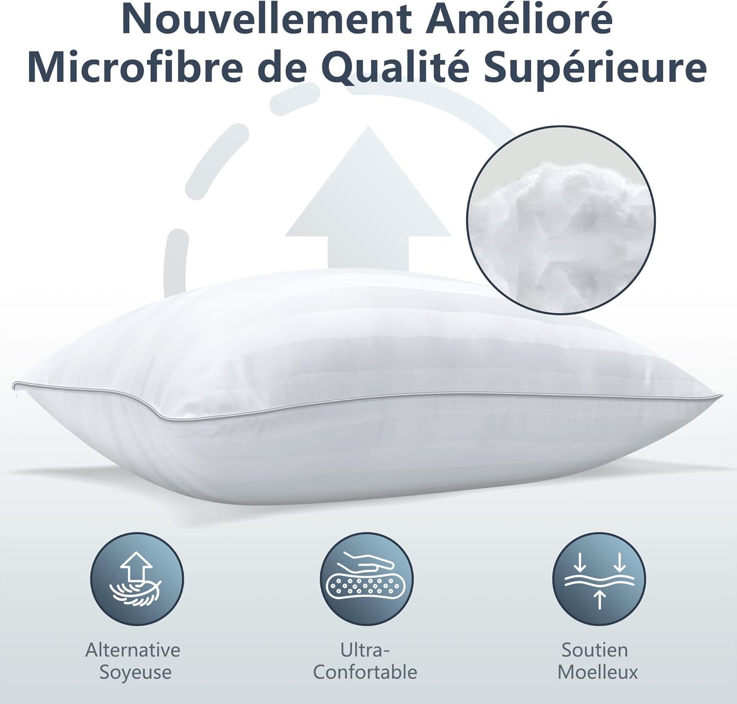 Detalle de TESQ Oreiller 50x70 cm Confort moelleux