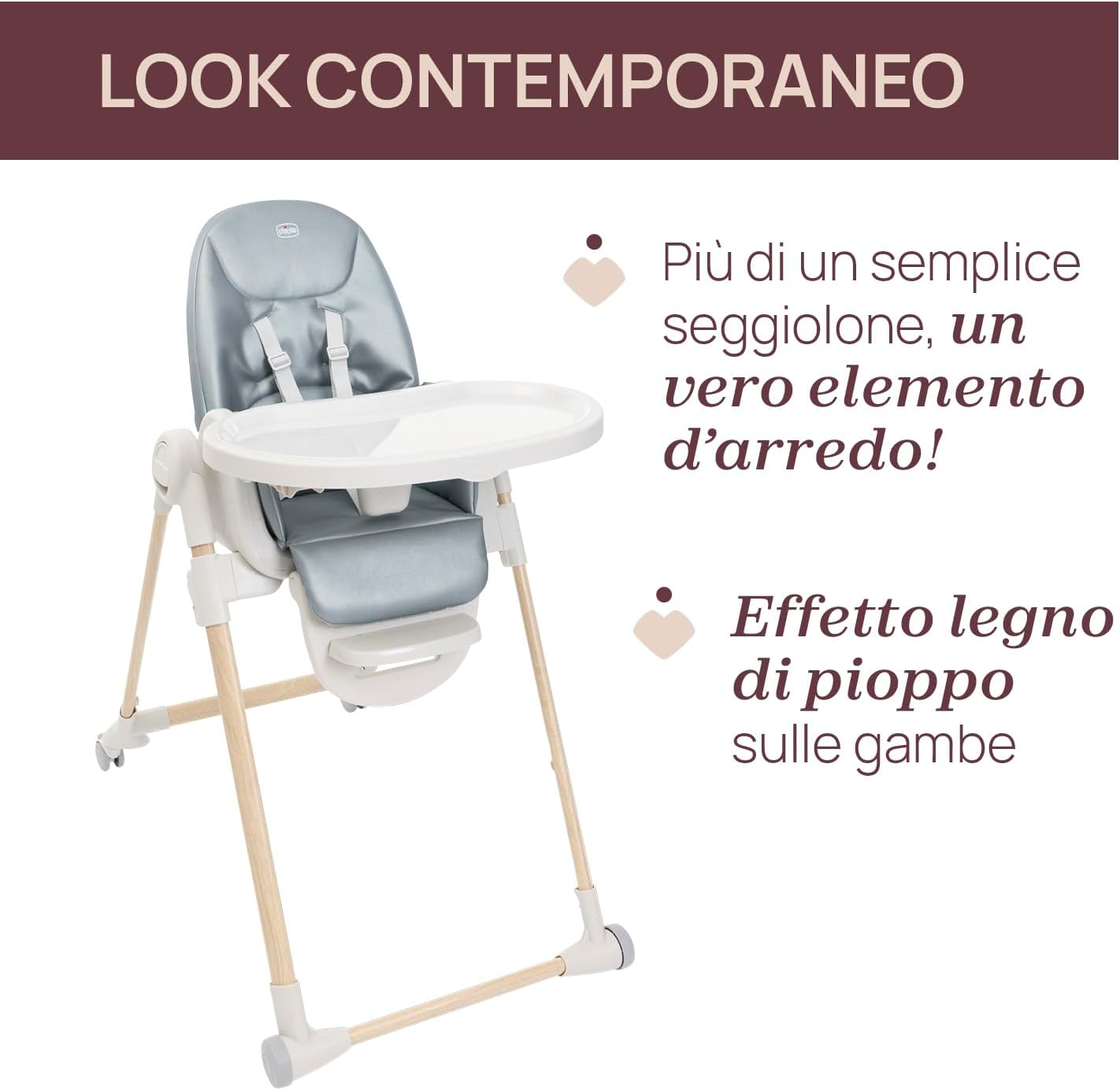 Detalle de Chicco Polly Armonia: seggiolone evolutivo 0–40 kg, verde