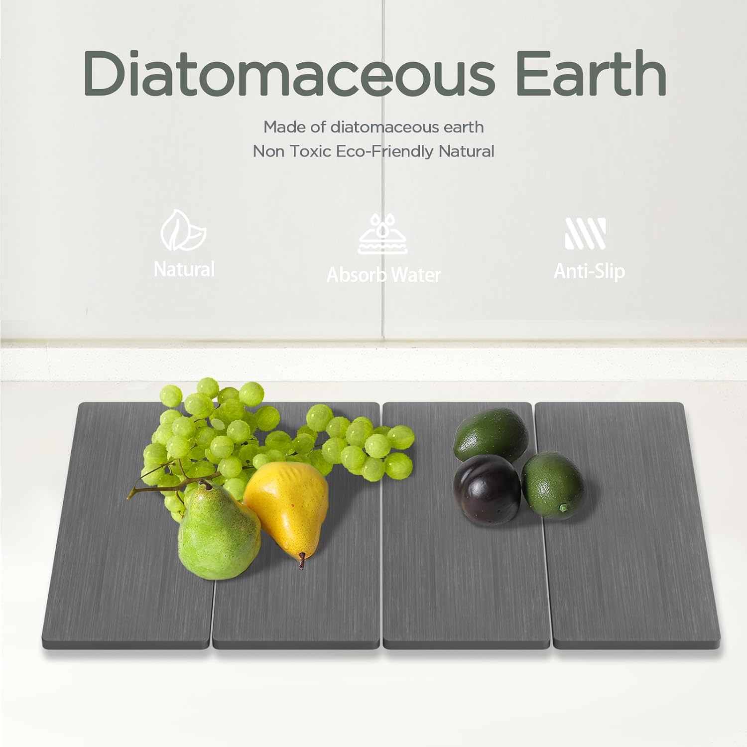 Detalle de IMGROSE 2pcs Stone Drying Mat for Kitchen Counter