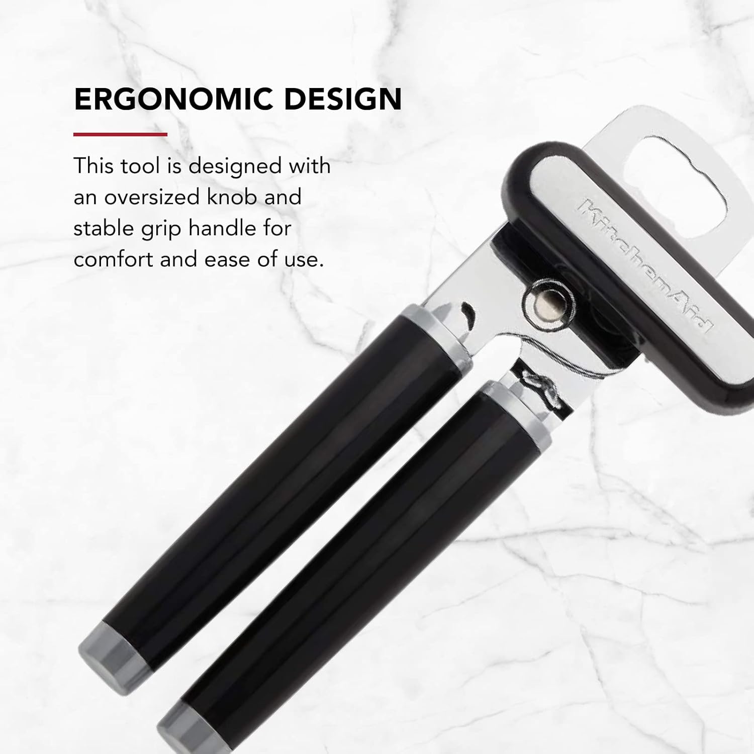 Thumbnail 5 de KitchenAid Classic Multi-Function Can Opener with Stainless Cutting Wheel and Soft-Grip Bottle Opener, Black