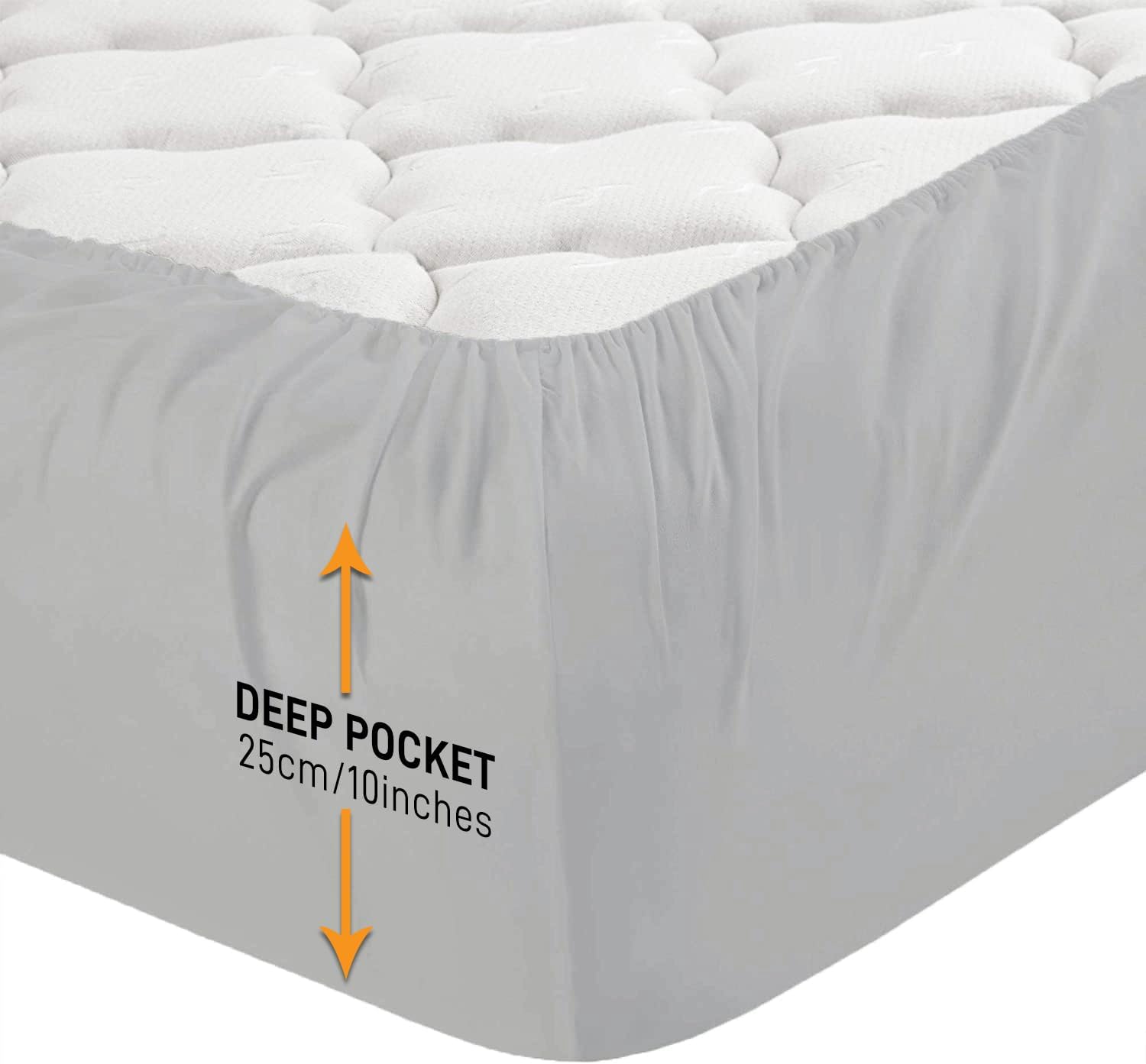 Detalle 2 de My home store Double Fitted Sheet 25 cm Deep
