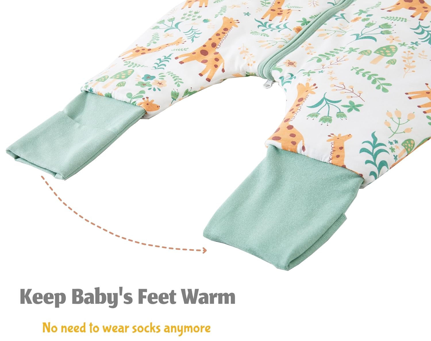 Detalle de Chilsuessy Schlafsack mit Füßen 2er Pack, 2,5 Tog