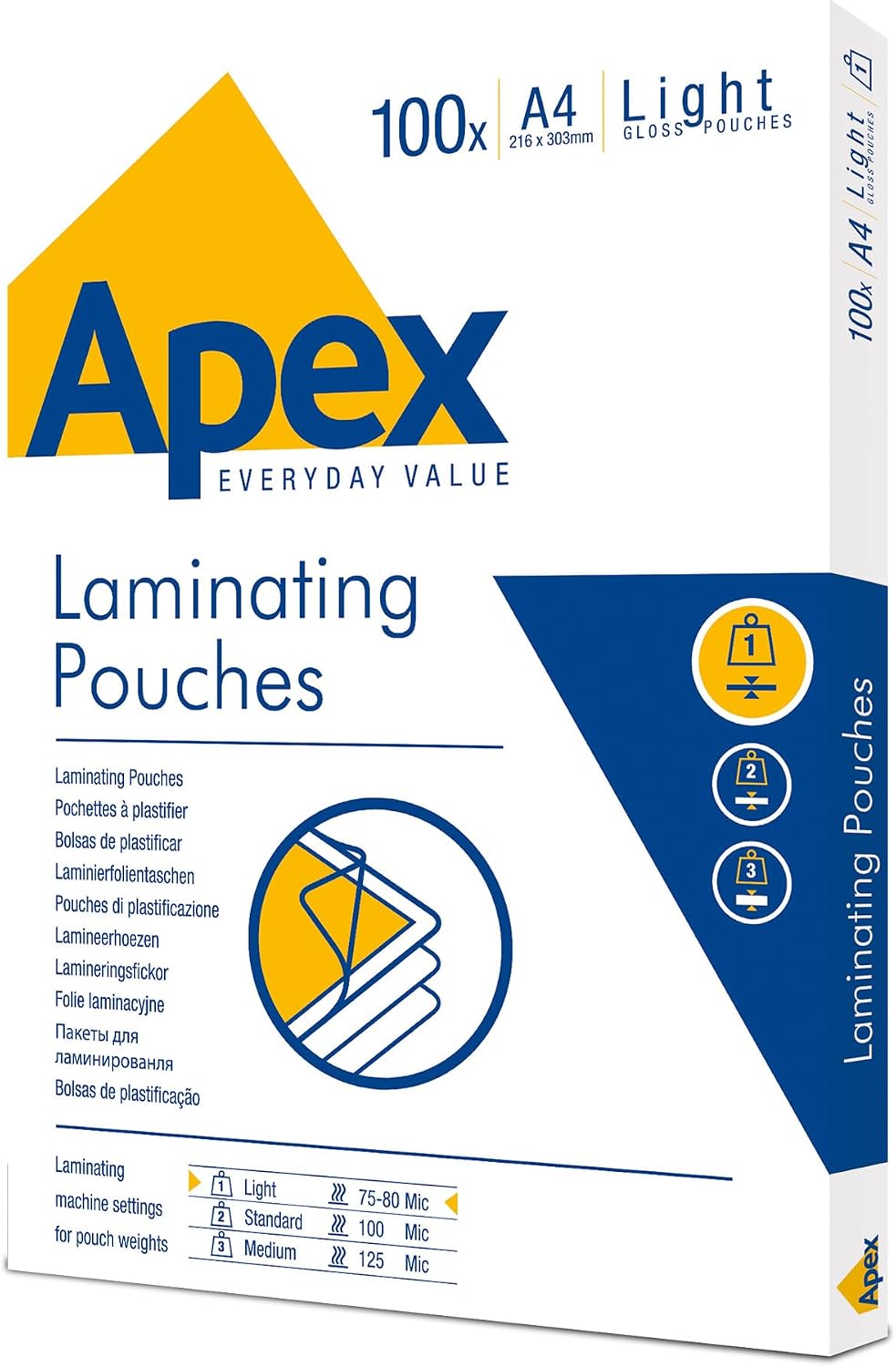 Thumbnail 6 de Fellowes Apex A3 Laminating Pouches (Glossy Finish) – 100 Sheets, 160 Micron (2 x 80 Micron), Light Duty