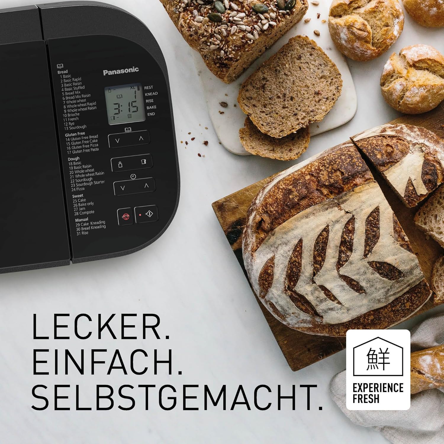 Detalle 2 de Panasonic SD-YR2550 Brotbackautomat 31 Programme 🍞