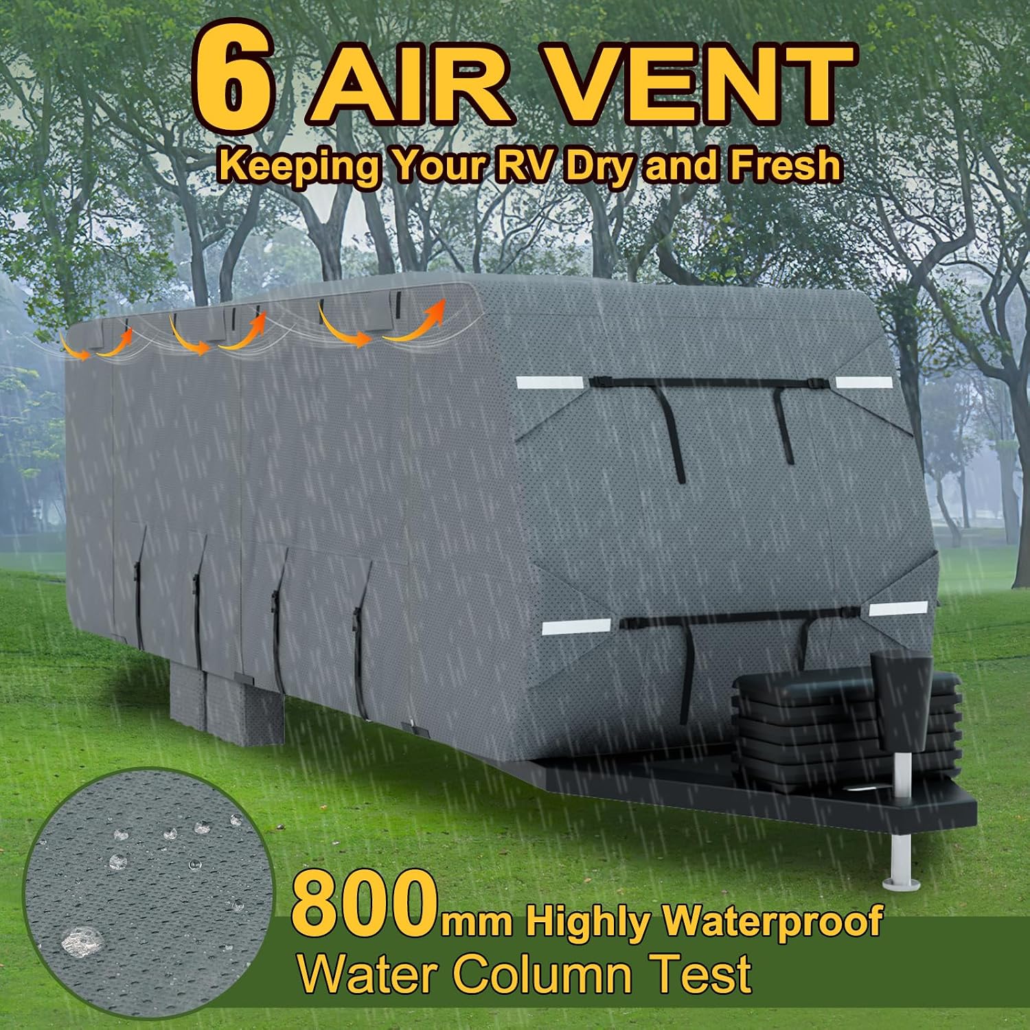 Thumbnail 5 de Mofeez Travel Trailer RV Cover: Extra-Thick 7-Layer 35'–38' Windproof & Waterproof with Accessories