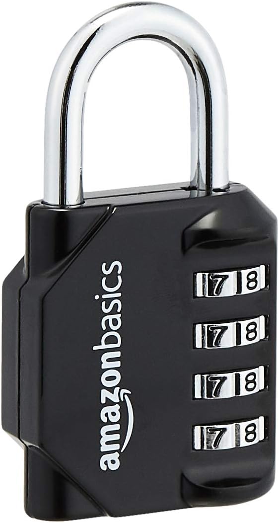 Thumbnail 2 de Serrure à combinaison AB-PL111 Amazon Basics – Lot de 2, noir et argent