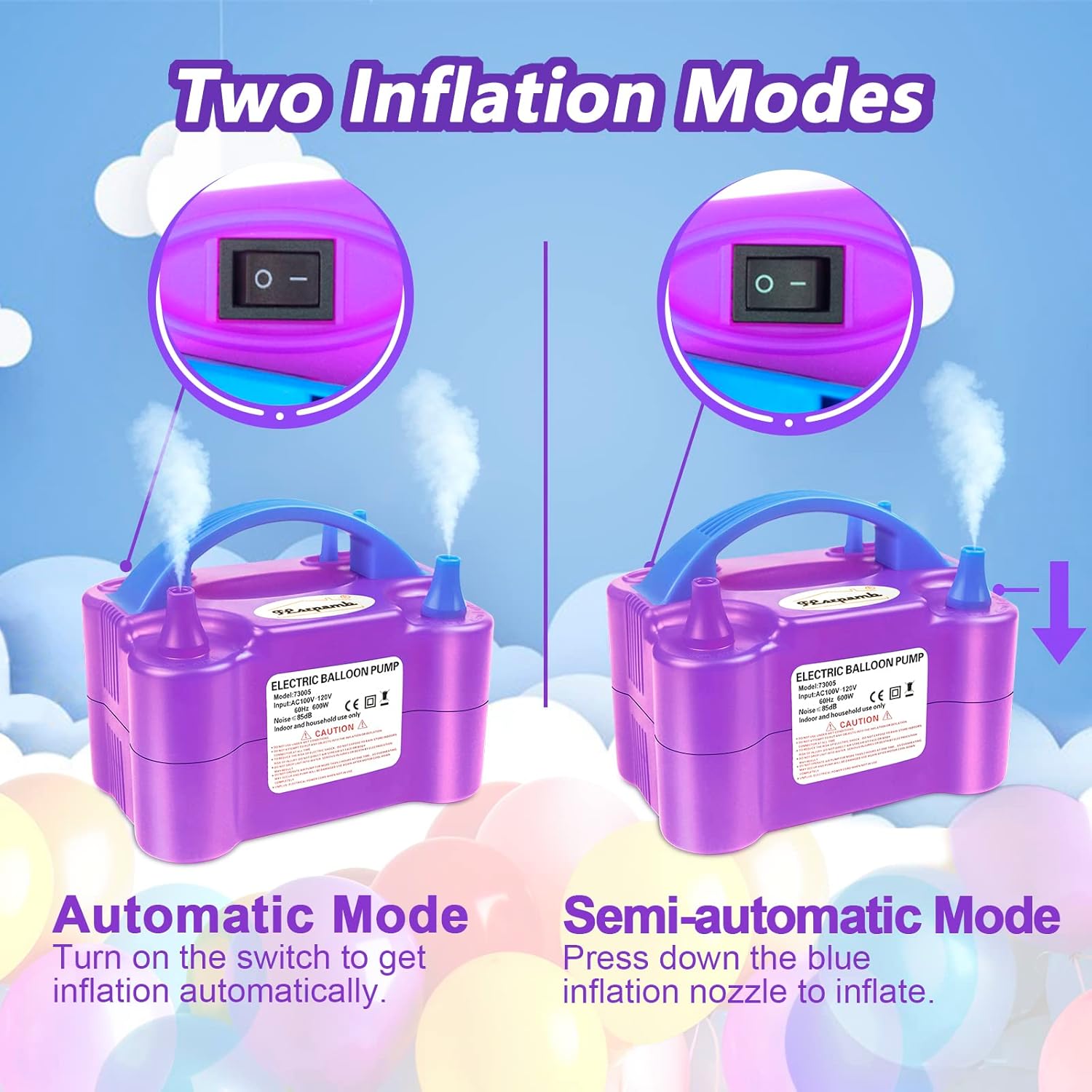 Thumbnail 4 de FLSEPAMB Electric Balloon Pump 3s dual nozzle 📦