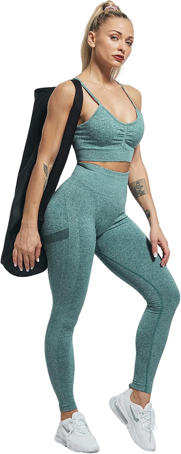 Thumbnail 4 de CHRLEISURE Workout Leggings Set seamless scrunch 3-piece 🩳