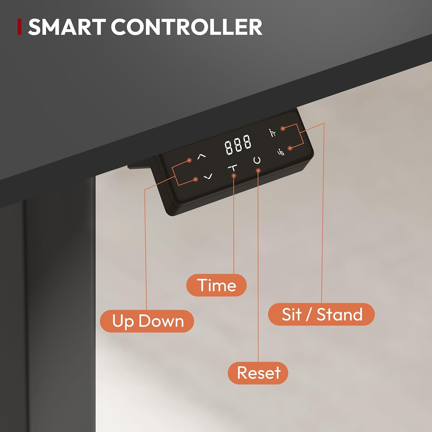 Detalle 2 de SANODESK Escritorio Elevable Eléctrico 140x60cm 🖥️, Ajustable y Práctico