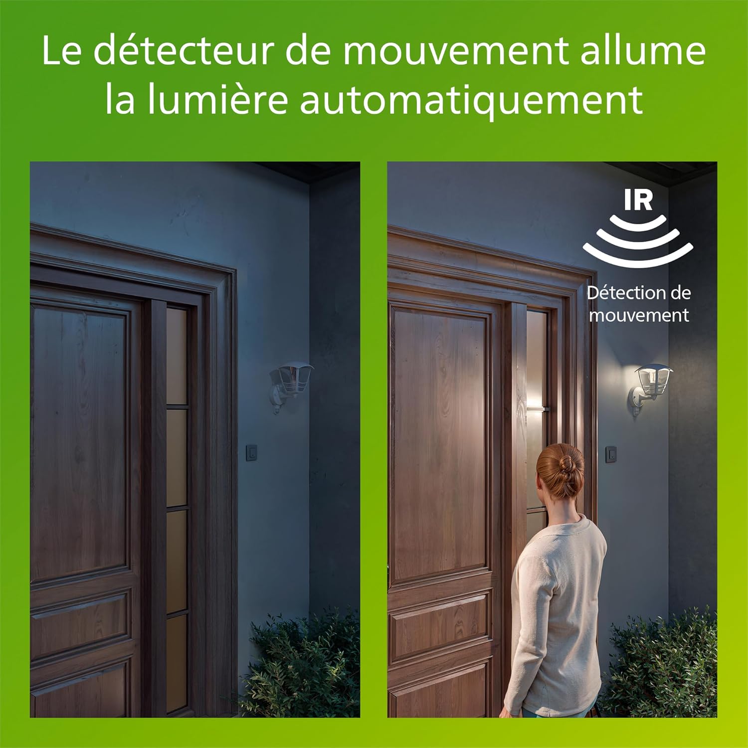 Thumbnail 4 de Philips myGarden Creek applique murale d’extérieur avec détecteur de mouvement (pour ampoule E27) blanc