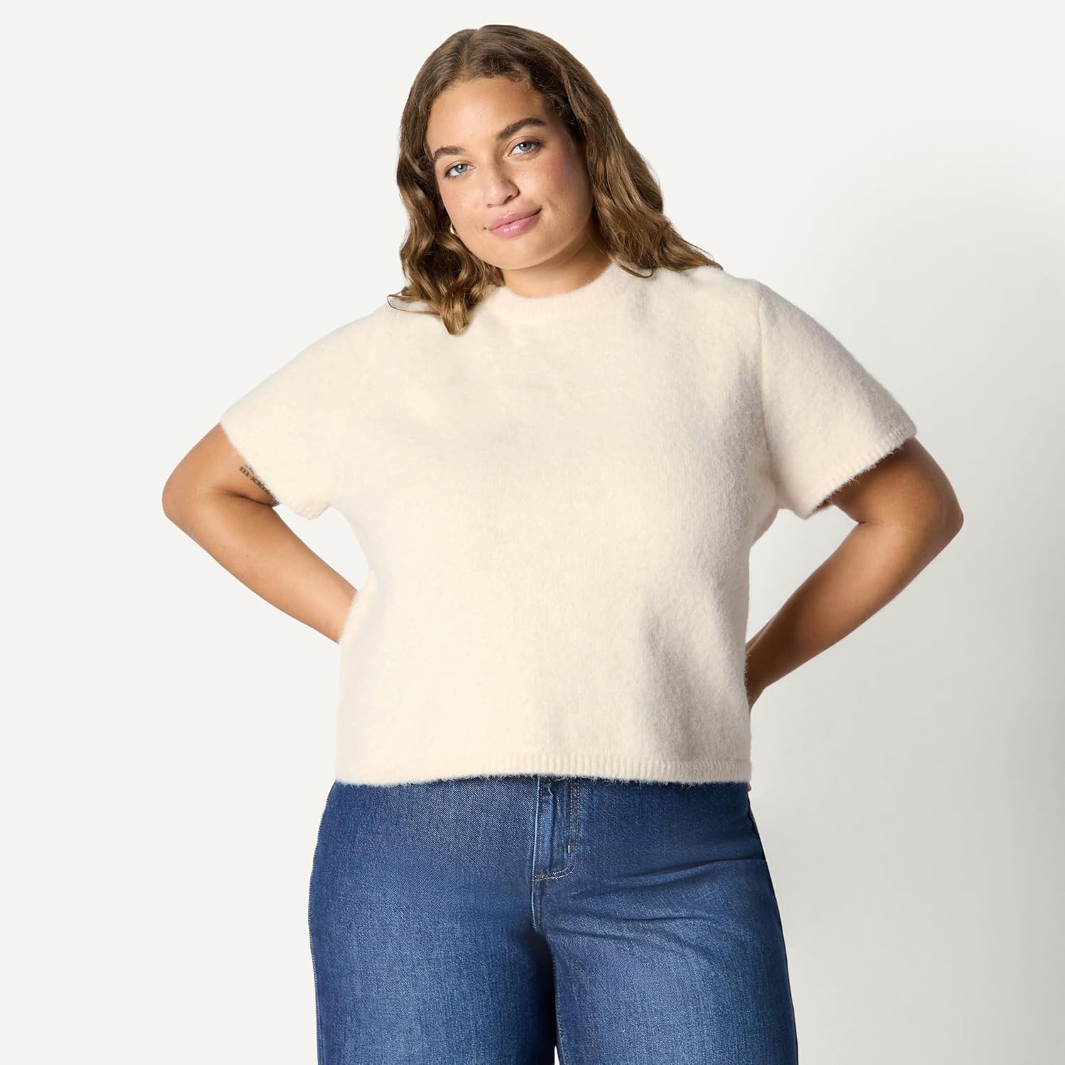 Thumbnail 5 de Amazon Essentials Relaxed-Fit Faux Mohair Jumper