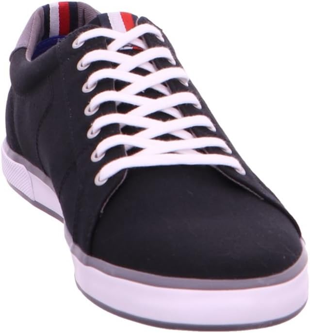 Detalle de Tommy Hilfiger Baskets Vulcanisées Homme – Élégance décontractée en toile et coton