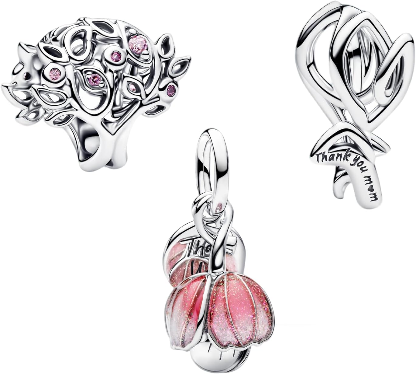 Thumbnail 2 de Vegaine Familie Herz Charms für Armbänder (Lochgröße ca. 4,5 mm) – Schmuck-Geschenk zum Valentinstag & Muttertag