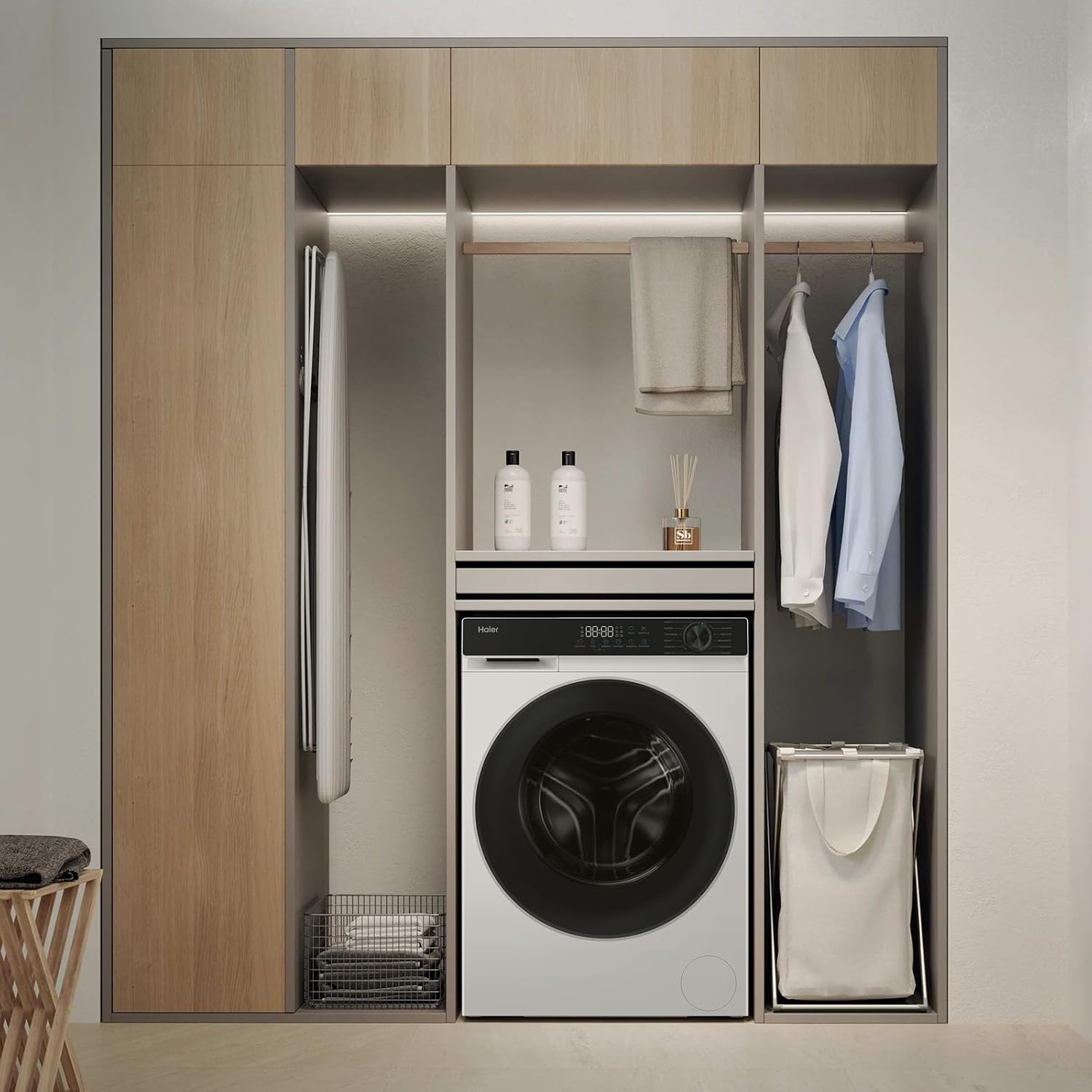 Detalle de Haier Frontlader Waschmaschine 8kg G3 Serie HW80-BP1427637T – effizient, intelligent und langlebig