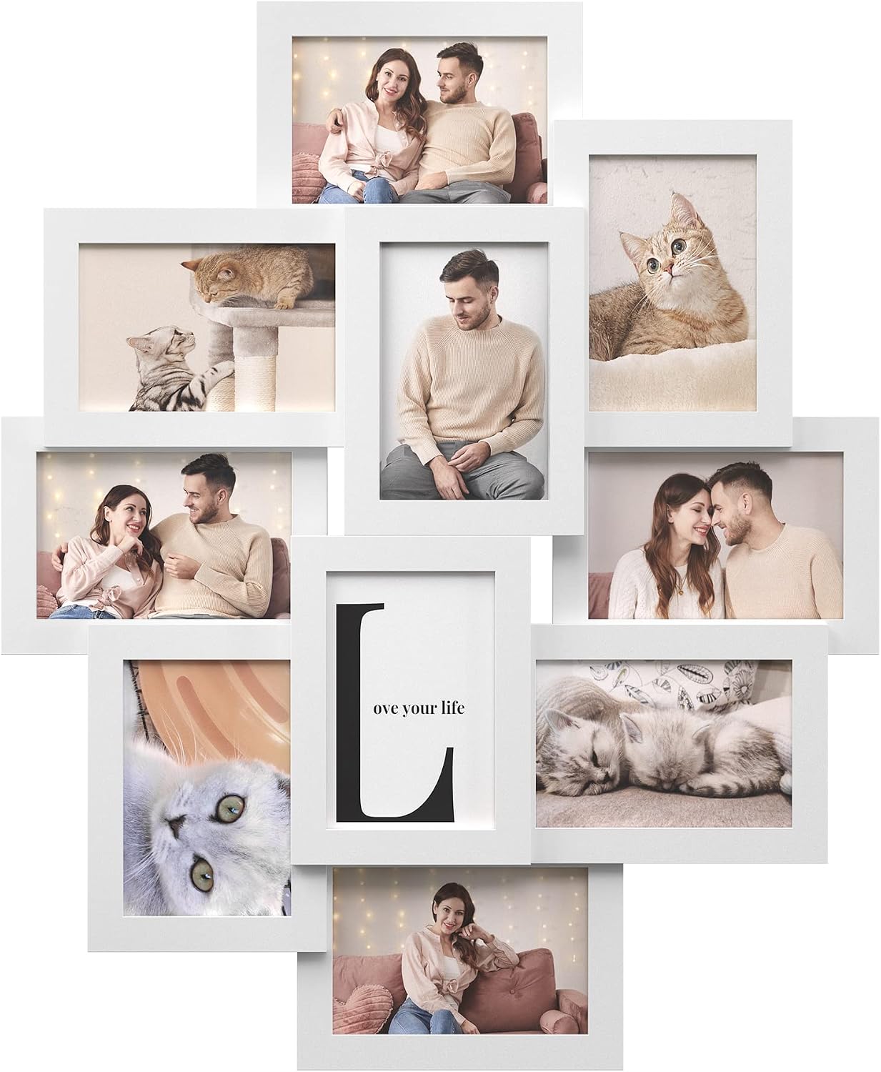 Thumbnail 5 de SONGMICS RPF22WT 12-photo 4x6 picture frame collage set (glass, wall-mounted)