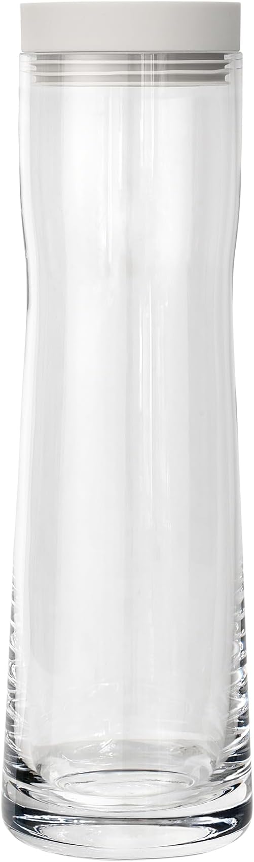 blomus SPLASH Jarra de vidrio 1L 🌙 Moonbeam, tapa silicona inox