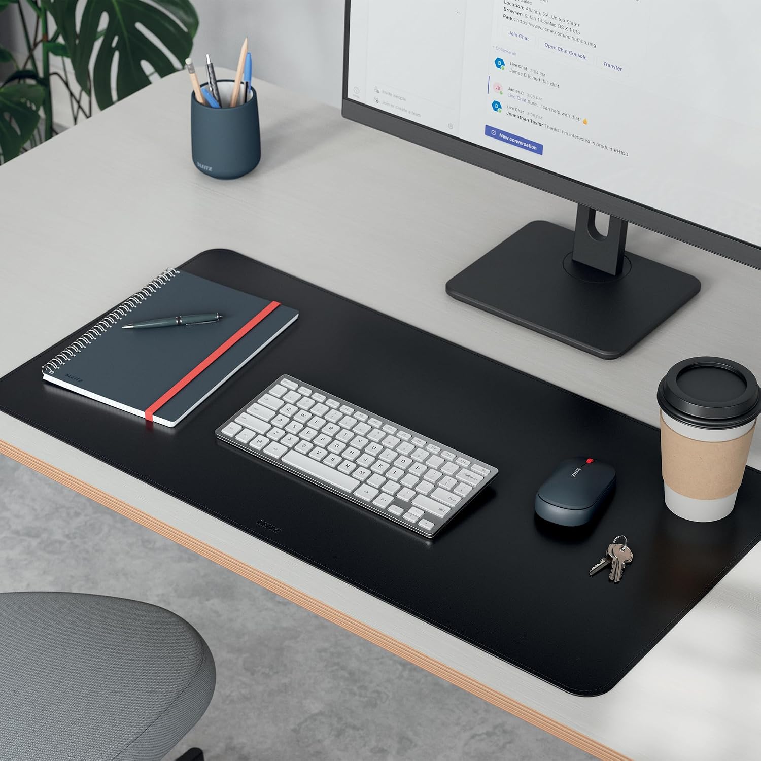 Thumbnail 6 de Tapis de bureau grand format Leitz — Sous-main imperméable 80x40 cm, noir