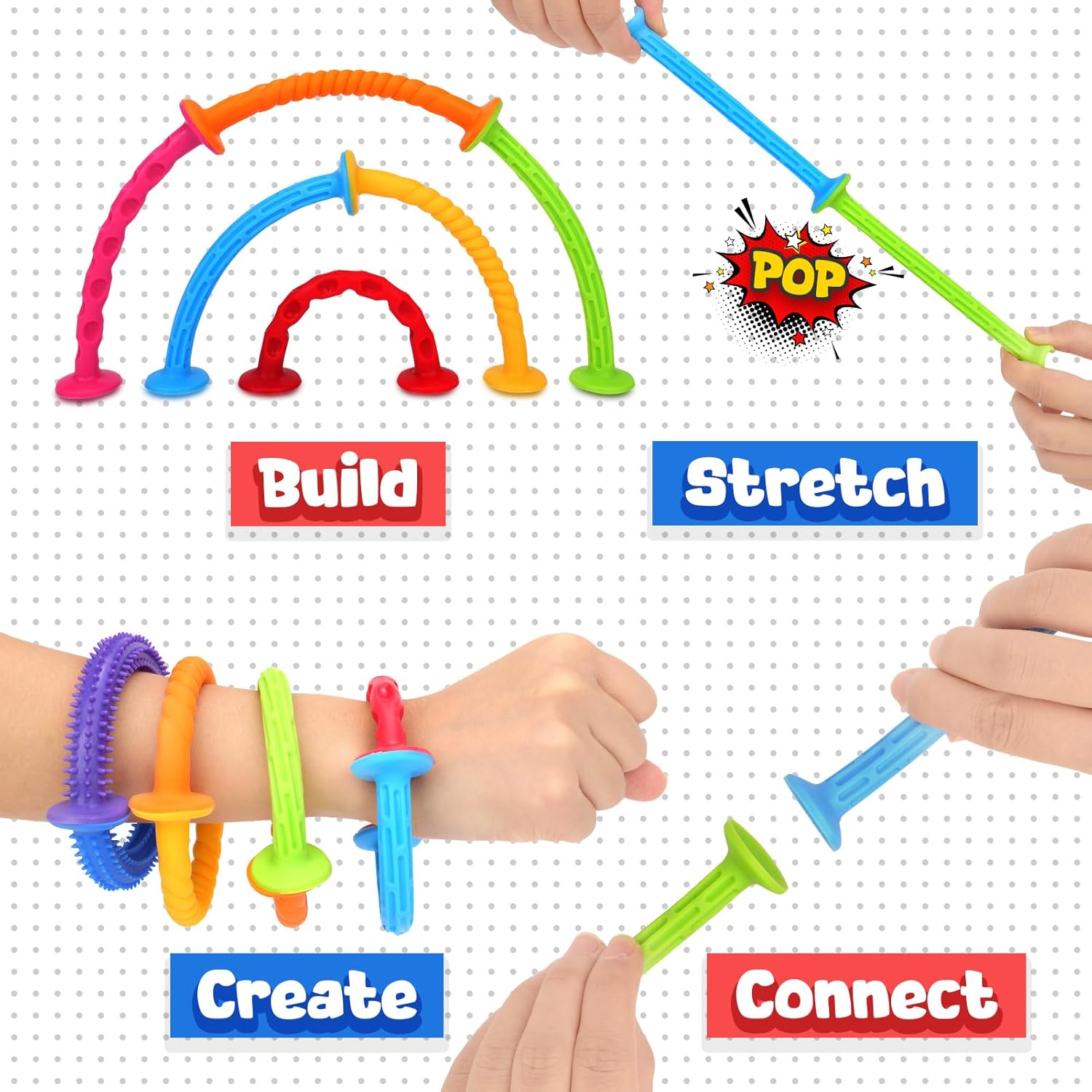 Thumbnail 2 de LESONG Baby Suction Bath Toys 8pcs