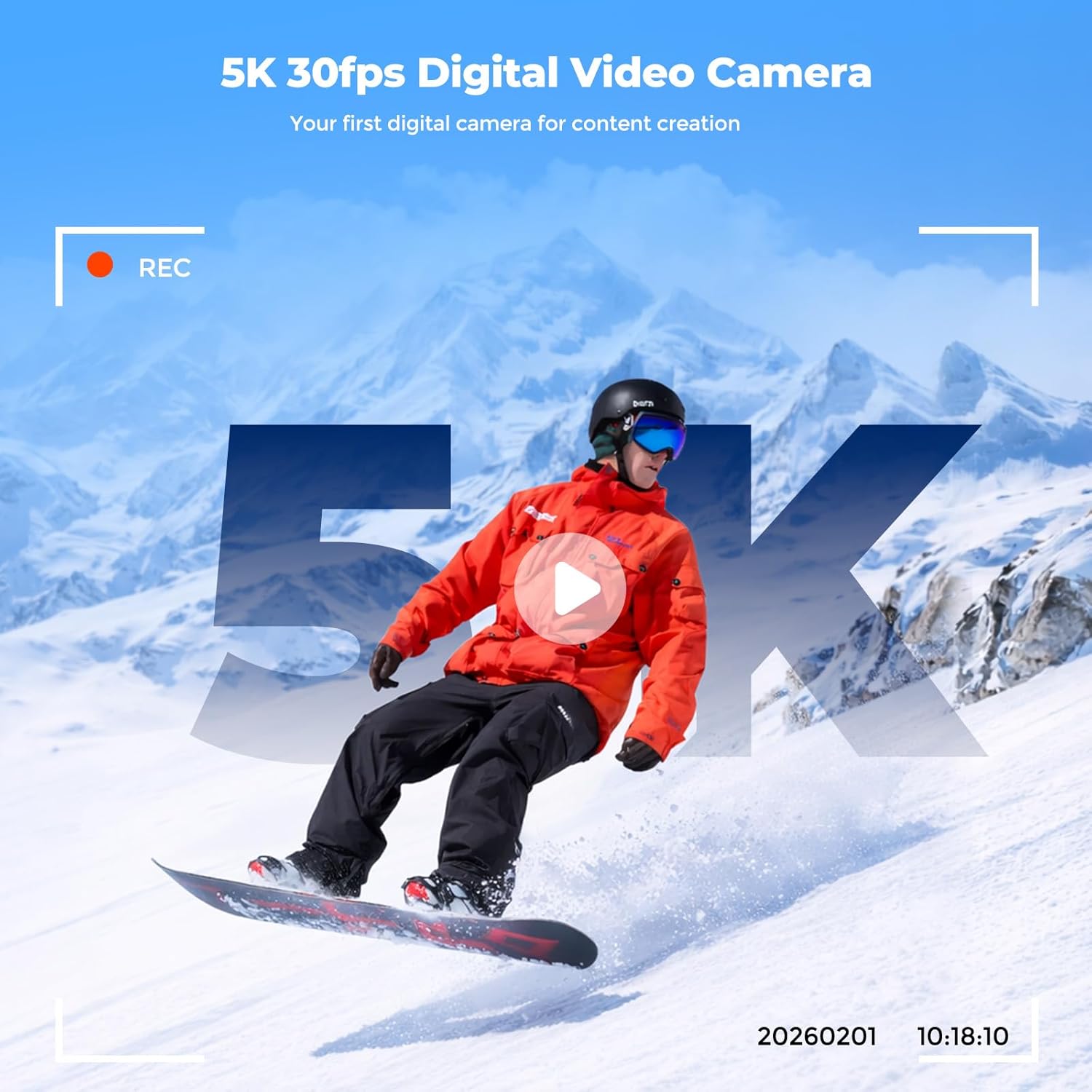 Thumbnail 1 de Fotocamera Digitale 5K 72MP Compatta con Zoom Ottico 6x e Schermo Orientabile 2,8" – Ideale per Vlog e Viaggi