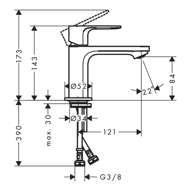 Thumbnail 2 de Hansgrohe Rebris E monomando con apertura en frío 🚿